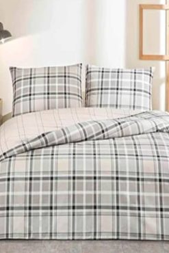 Aluç RF Life Nevresim Takımı Tek Kişilik – Modern Kare Desenli, Pamuklu, Yumuşak ve Nefes Alabilir