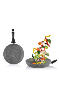 Schafer Cory 26 cm Granit Görünümlü Yapışmaz Tava – Gri