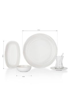 Schafer Farina 32 Parça Kahvaltı Takımı – Krem, Modern ve Şık Tasarım