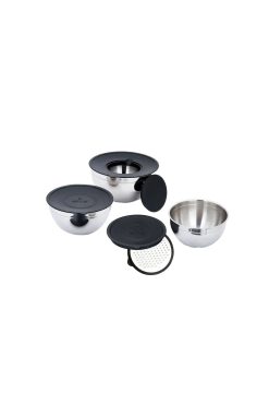 First Class 9 Parça Rendeli Çelik Saklama Kabı Seti – Paslanmaz Çelik, Kapaklı, Çok Amaçlı Kullanım