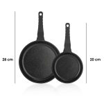 Schafer Famos XL Döküm Tava Seti 2 Parça Gri | Yapışmaz, Isıya Dayanıklı, Uzun Ömürlü - Görsel 2