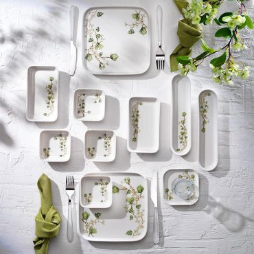 Schafer Luca Kahvaltı Takımı 32 Parça Yeşil | Porselen, Şık Tasarım, 6 Kişilik