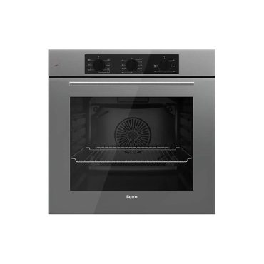 Ferre QBL63CPR Gri Cam Dijital Ankastre Fırın (0+7 Konum)