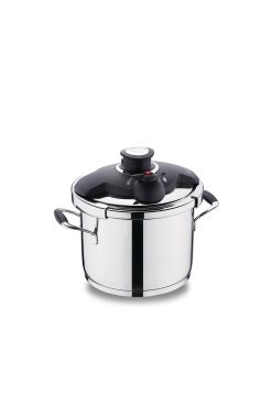 Korkmaz A159 Flora Düdüklü Tencere 6 Litre - 18/10 Paslanmaz Çelik, Çoklu Güvenlik Sistemi, İndüksiyon Uyumlu