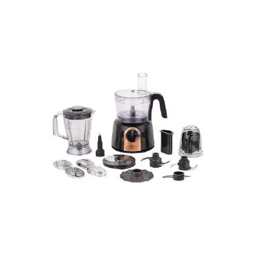 Stilevs Maxi Chef Pro Mutfak Robotu Siyah/Bakır - 1500W, Blender ve Doğrayıcı Seti, Çelik Dilimleme Diskleri