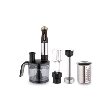 Fakir Pro Intermix Blender Seti 1000W Paslanmaz Çelik Blender Çubuğu Doğrayıcı Hazne ve Çırpıcı Aparatları Siyah Rose Gold