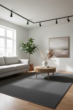 DREAM 4003 Antrasit Halı - Minimalist Dokulu, Salon ve Oturma Odası Halısı