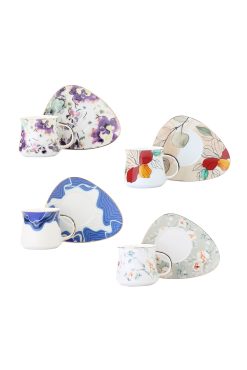 CVS Juvia JV 12732 6 Kişilik Bone Porselen Kahve Takımı