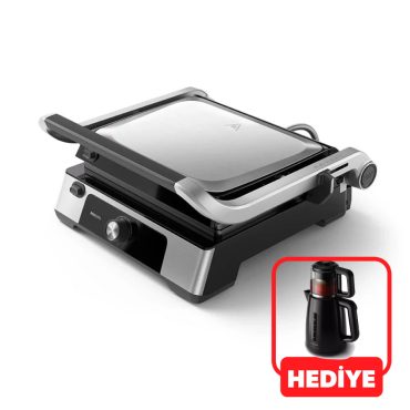 Philips HD 6301/90 Tost Makinesi ve 7301 Çaycı Hediye Kampanyası - Yanmaz Yapışmaz Plaka, Otomatik Sıcak Tutma