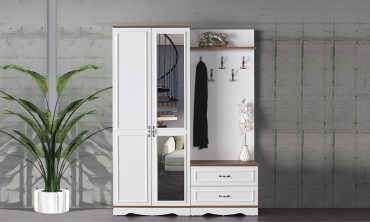 Beyza Aynalı Vestiyer / Portmanto