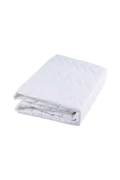 Taç Kapitone Fitted Alez - Tek Kişilik, 100x200 cm, Dalgalı Dikişli, Beyaz, Yatak Koruyucu