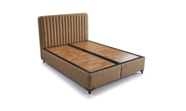 Maya Modern Baza ve Başlık Seti - Dikey Fitilli Yüksek Başlık, Sandıklı Depolama