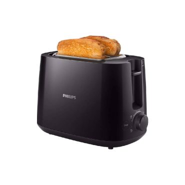 Philips HD2581/90 Daily Collection Ekmek Kızartma Makinesi - 830W, 8 Farklı Kızartma Ayarı, Entegre Çörek Isıtma Raflı Siyah Şık Tasarım