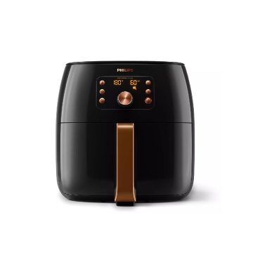 Philips HD9867/90 Premium XXL Airfryer - Akıllı Sensör Teknolojili, Smart Sensing, 7.3 L Kapasiteli, Bakır Detaylı Siyah Fritöz