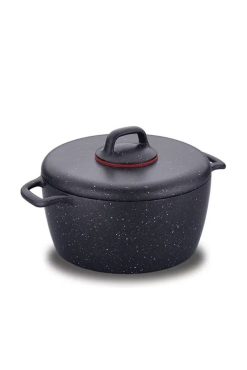 Korkmaz A81352 Gusto Plus Derin Tencere - 24x12 cm, Yapışmaz Granit Kaplama, Isıya Dayanıklı Döküm Gövde ve Şık Tasarım