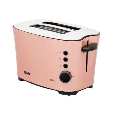 Fakir Alba 2 Dilim Ekmek Kızartma Makinesi - Rouge (Metalik Pembe), 7 Kademeli Isı Ayarı, Buz Çözme ve Yeniden Isıtma Fonksiyonlu