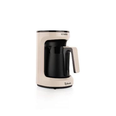 Schafer Kahvecim Otomatik Türk Kahvesi Makinesi - Krem, 4 Fincan Kapasiteli, Taşma Önleyici Sensörlü ve Sesli İkaz Sistemli