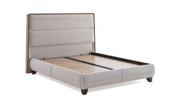 Elsa Ünite Baza Seti - Ahşap Çerçeveli Segmentli Başlık, Sandıklı Depolama, Modern Tasarım