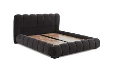 Nebras Lüks Karyola / Baza Seti - Dikey Fitilli Başlık ve Yan Paneller, Sandıklı Depolama