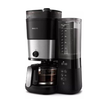 Philips HD7888/07 Grind & Brew Kahve Makinesi - Entegre Seramik Öğütücülü, Kişiselleştirilebilir Sertlik Ayarlı, LCD Ekranlı ve Zamanlayıcılı Siyah Filtre Kahve Makinesi