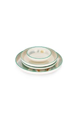 Schafer Iconic 24 Parça 6 Kişilik Bone Porselen Yemek Takımı - Su Yeşili