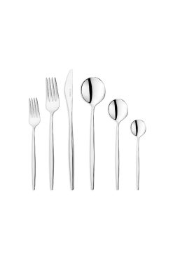 Schafer Hamburg 72 Parça 12 Kişilik Çatal Kaşık Bıçak Takımı - Parlak Gümüş