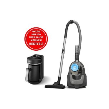 Philips XB 2142/10 Torbasız Elektrikli Süpürge + HDA 150/61 Türk Kahve Makinesi HEDİYELİ Set - Güçlü Siklon Teknolojisi