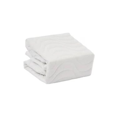 Taç Easy Alez - Tek Kişilik, 100x200 cm, Dalgalı Dikişli Kapitone, Beyaz, Pratik Yatak Koruyucu