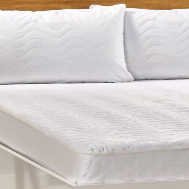 Taç Perfect Kapitone Alez - Çift Kişilik (160x200 cm), Beyaz, Dalgalı Dikişli, Üstün Koruma Yatak Örtüsü