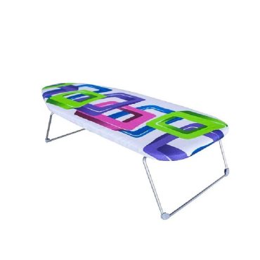 Perilla Ütü Masası Mini 15120 - Kompakt, Katlanabilir, Desenli Kılıf, Pratik Masa Üstü Ütüleme