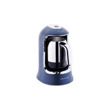 Korkmaz A860-08 Kahvekolik Otomatik Türk Kahvesi Makinesi - Azura Mavisi, Köz Tadında Pişirme Teknolojisi, Taşma Önleyici Sensörlü ve 4 Fincan Kapasiteli Modern Kahve Makinesi