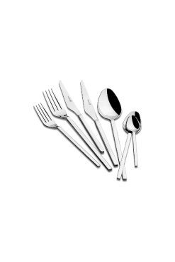 Korkmaz A2400 Zeta 89 Parça Çatal Kaşık Bıçak Seti - 18/10 Paslanmaz Çelik, Parlak Yüzeyli, 12 Kişilik Modern Tasarım ÇKB Takımı