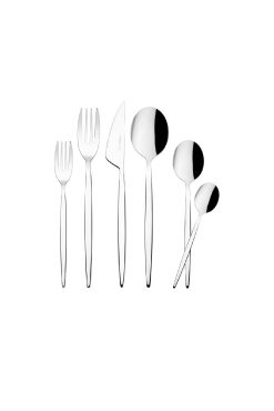 Korkmaz A2065 Milena 72 Parça Çatal Kaşık Bıçak Seti - 12 Kişilik, 18/10 Paslanmaz Çelik, İnce Saplı Minimalist ve Lüks Çeyiz Seti