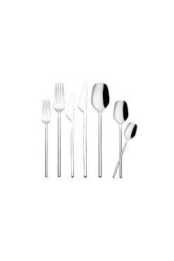 Korkmaz A2108 Liona 84 Parça Çatal Kaşık Bıçak Seti - 18/10 Paslanmaz Çelik, Parlak Yüzeyli, 12 Kişilik Modern ve Zarif Tasarım ÇKB Takımı