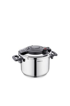 Korkmaz A173 Alessa Düdüklü Tencere - 5,0 LT, 18/10 Paslanmaz Çelik, Ergonomik Açma-Kapama Sistemli ve Güvenli Pişirme Teknolojili Modern Düdüklü Tencere