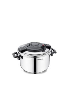 Korkmaz A173-02 Alessa Düdüklü Tencere - 10 Litre, 18/10 Paslanmaz Çelik, İndüksiyon Uyumlu Kapsül Tabanlı ve Emniyet Kilitli Modern Düdüklü Tencere