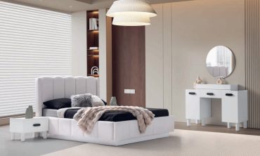 Frida 6 Kapılı MDF Yatak Odası Takımı - Beyaz / Reflekte Cam