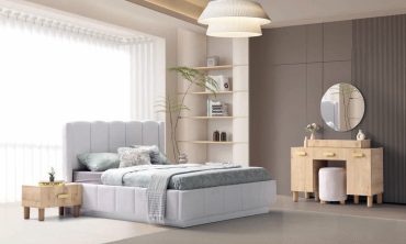 Yakamoz 6 Kapılı MDF Yatak Odası Takımı - Doğal Meşe / Gold Detay