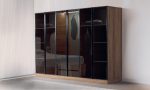 Zen 6 Kapılı MDF Yatak Odası Takımı - Ceviz / Füme Cam - Görsel 2