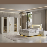 ATILIM Merlin & Setra & Royal Full Düğün Paketi - Yatak Odası, Yemek Odası ve 3+3+1 Koltuk Takımı (Yatak + Baza Hediyeli) - Görsel 2