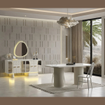 ATILIM Merlin & Setra & Royal Full Düğün Paketi - Yatak Odası, Yemek Odası ve 3+3+1 Koltuk Takımı (Yatak + Baza Hediyeli) - Görsel 3