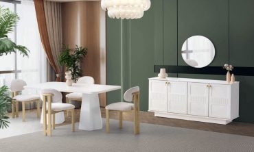 Icon Yemek Odası Takımı - Antrasit ve Beyazın Modern Uyumu