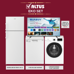 Altus Eko Beyaz Eşya Seti + Sunny 55" Ultra HD Smart TV Hediye