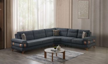 Bologna Modern Modüler Köşe Takımı - Ahşap Detaylı Kapitone İşlemeli L Koltuk